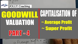 4 Goodwill Capitalisation Method Of Goodwill ValuationCalculation in Hindi by JOLLY Coaching [upl. by Nerahs]