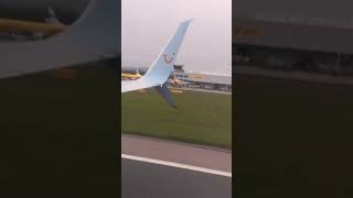 TUI B737 Dep East Midlands airport aviation aircraft planespotting airlines pilot jet [upl. by Aryamo922]