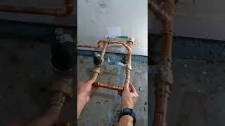 Replacing a PRV and shut off valves on copper pipe 💦 plumbing plumber asmrsounds asmr diy [upl. by Elwyn]