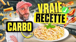 La vraie recette de Carbonara 🧐 [upl. by Kotick607]