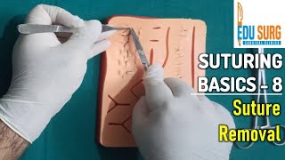 Suture removal l How to remove sutures l Mastering suturing techniques l OSCE skill stations part 8 [upl. by Melbourne238]