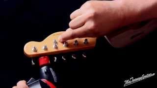 How To String A Guitar with Slotted Tuners [upl. by Mackintosh164]