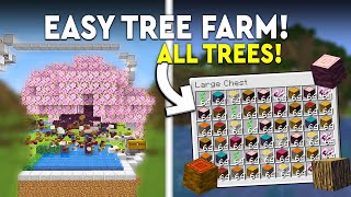 Minecraft All Trees Farm Tutorial  Easy amp Fast  29000HR [upl. by Harrad893]