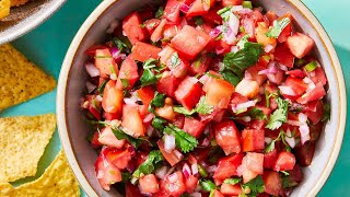 Eating 24x7  Mexican Salsa Dip Recipe  سۆسی مەکسیکی سەلسا  وصفة صلصة الصلصة [upl. by Aneer]