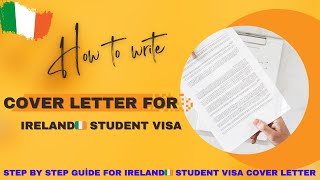 How to write Cover letter for Ireland student Visa Telugu  Sample Cover letter for ireland embassy [upl. by Anual]