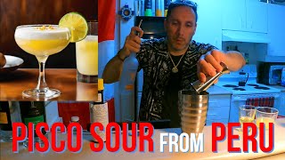 Pisco Sour from Peru  by Sandro in Vancouver  the authentic Pisco [upl. by Temhem]