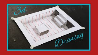 3D art drawing ।। থ্রিডি ড্রয়িং পেন্সিল ।। [upl. by Enylorac]