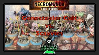 Genestealer Cult vs Scavvies Necromunda Dark Uprising Battle Report 14 [upl. by Solenne]