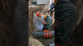 Installation process of pipeline branch quickconnect threeway water valve [upl. by Drugge]