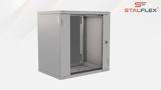 SK Sieťová skriňa RACK Professional 19“ 12U 450 sklo sivá [upl. by Ahseinad]