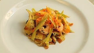 Ricette Primi Stracci di Ceci con Zucchini e GamberiuChefTV [upl. by Noraha133]