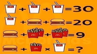 McDonalds Math Problem  Only For Genius [upl. by Napas150]