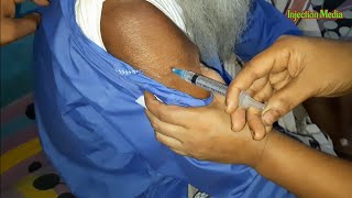 Arm IM Cortson Injection Video Hydrocortisone injection push  Ep56 InjectionMedia [upl. by Moshe]