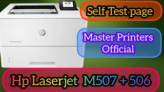 Hp laserjet printer Enterprise M507  M506  how to self test page print  repairing amp mantinance [upl. by Enna]