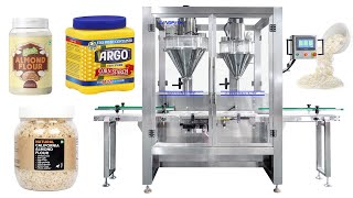 Automatic Bottle Flour Auger Screw Powder Filling Machine [upl. by Ajtak49]