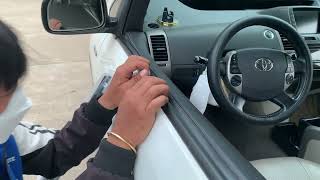 Window Seal Molding Weatherstrip replacement Toyota Prius 2007 [upl. by Ymerej]