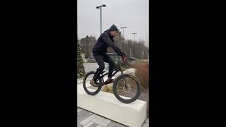 Winter street trial edit in Nitra 🔥🎥ride streettrials jitsie biketrial nitra [upl. by Ardnyk96]