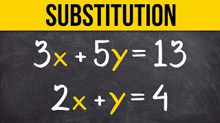 Learn to solve a system of equations using substitution [upl. by Ava542]