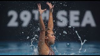 KL SEA Games Gan bags surprise gold in synchronised swimming [upl. by Garrick]