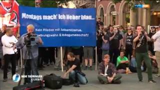 02062014 MDR Bericht über Montagsdemo Mahnwache für den Frieden [upl. by Ayoted]