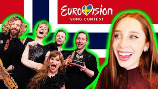 LETS REACT TO NORWAYS SONG FOR EUROVISION 2024  GÅTE  quotULVEHAMquot [upl. by Bazluke]