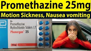 Promethazine hydrochloride tablet uses in hindi  Review phenergan tablets 25 mg  Motion sickness [upl. by Scarrow924]