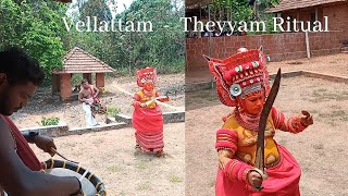 vellattam Vellattam Theyyam Ritual 1500yrs old Traditional artform Kannur Kerala [upl. by Ainot]