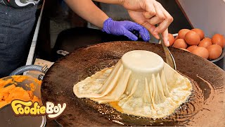 How to Make Ovaltine Chocolate Volcano Roti  Thai Street Food [upl. by Aenat]