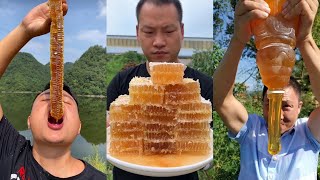 ASMR Eating Best Asmr Honeycomb [upl. by Llerod]