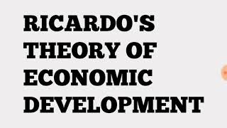 RICARDIAN THEORY OF DEVELOPMENT NTA NET ECONOMICS [upl. by Noiro]