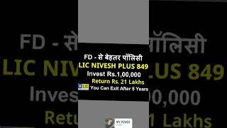 licinsurance plan nivesh plus trendingshorts viralshort youtube [upl. by Annauqaj110]