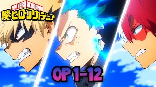 My Hero Academia  All Openings songs 112 [upl. by Atazroglam]