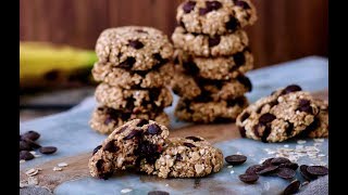 Galletas de plátano y avena  LA RECETA MÁS SENCILLA  Delicious Martha [upl. by Etteuqram]