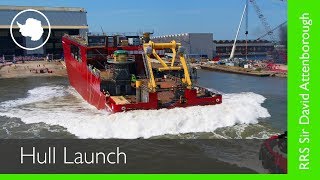 RRS Sir David Attenborough  Hull Launch  British Antarctic Survey [upl. by Analaf]