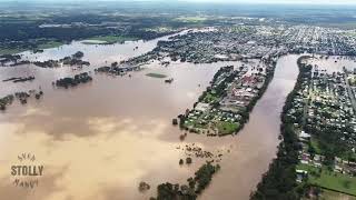 Maryborough Floods 01 March 2022 drone footage [upl. by Nidnal]