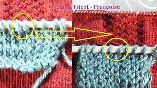 Tuto Tricot corriger une erreur de maille endroit sans défaire le rang précédent ni lâcher la maille [upl. by Clay760]