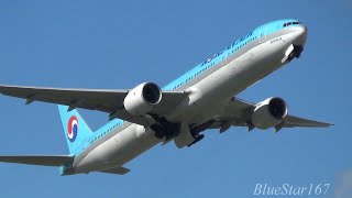 Korean Air Boeing 777300 HL7534 takeoff from NRTRJAA Tokyo  Narita RWY 16R [upl. by Korten]