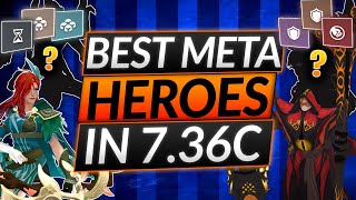 BEST META HEROES at EVERY MMR  Dota 2 736c Guide [upl. by Enoyrt319]