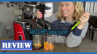 AMZCHEF slow juicer Doublemode press juicer  Setup And Review [upl. by Eruot67]