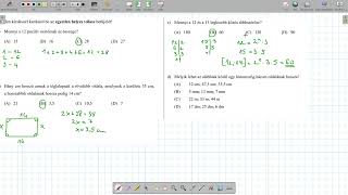 Központi felvételi 2024  Matematika 8 feladat [upl. by Eartnoed]