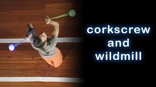 Beginner Poi Spinning Lesson Corkscrew and Windmill [upl. by Kyte]