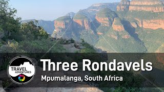 The Three Rondavels and Blyde Dam in Blyde River Canyon Mpumalanga South Africa [upl. by Noied215]