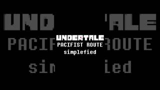 Undertale Pacifist Route simplefied undertale sans deltarune undertalememe undertaleau asriel [upl. by Koal795]