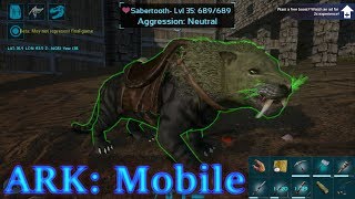 DOUBLE SABERTOOTH TAMING ANDROID NEWS Ark Mobile Episode 15 [upl. by Etteval]