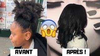 ON DECOUVRE SA VRAI LONGUEUR  😱 LISSAGE CHEVEUX CREPUS 4b4c [upl. by Arodal]