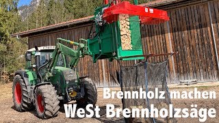 Brennholz machen  WeSt Brennholzsäge im Einsatz [upl. by Gine925]