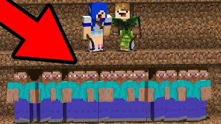 1000 FÃS vs EU EMBAIXO DA TERRA SOTERRADOS MINECRAFT [upl. by Mcleod715]