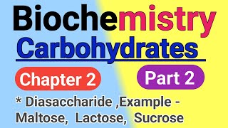 Biochemistry chapter 2nd in hindi  Carbohydrate in hindi Diasaccharide in hindi Maltose [upl. by Boni778]