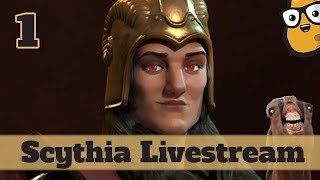 Civ 6 Livestream  Deity Scythia Part 1  Domination Victory [upl. by Mada529]