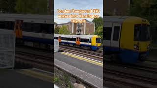 London Overground Class 378 arrives into Kensington Olympia train london britishrail overground [upl. by Hercule]